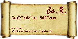 Csókási Rózsa névjegykártya